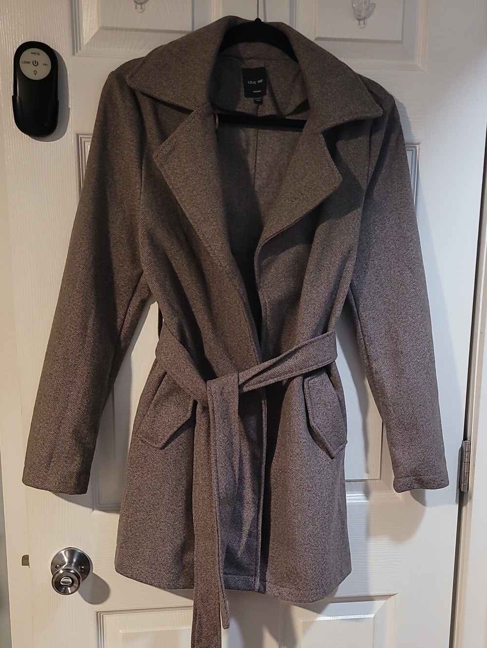 Love Tree Brown Taupe Belted Trench Coat